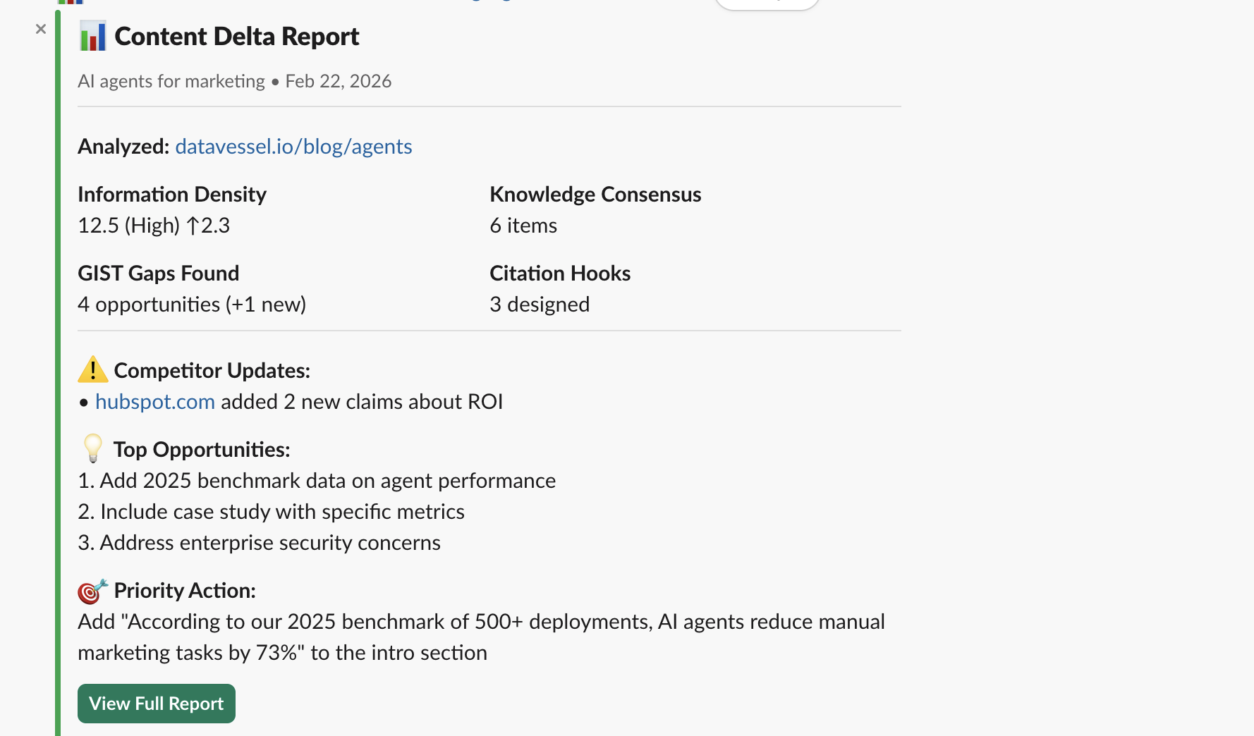 New Agent: Content Delta Monitor