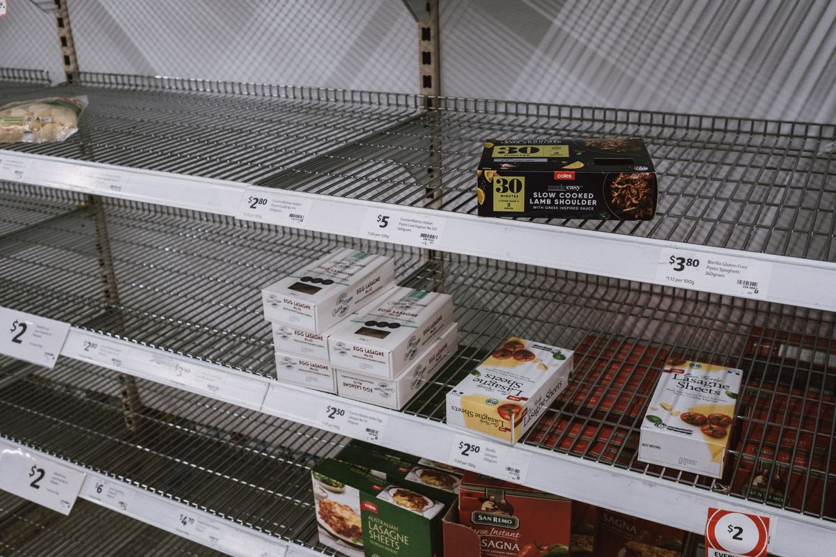Almost empty store shelves illustrating stockouts and inventory blind spots that cost e-commerce revenue